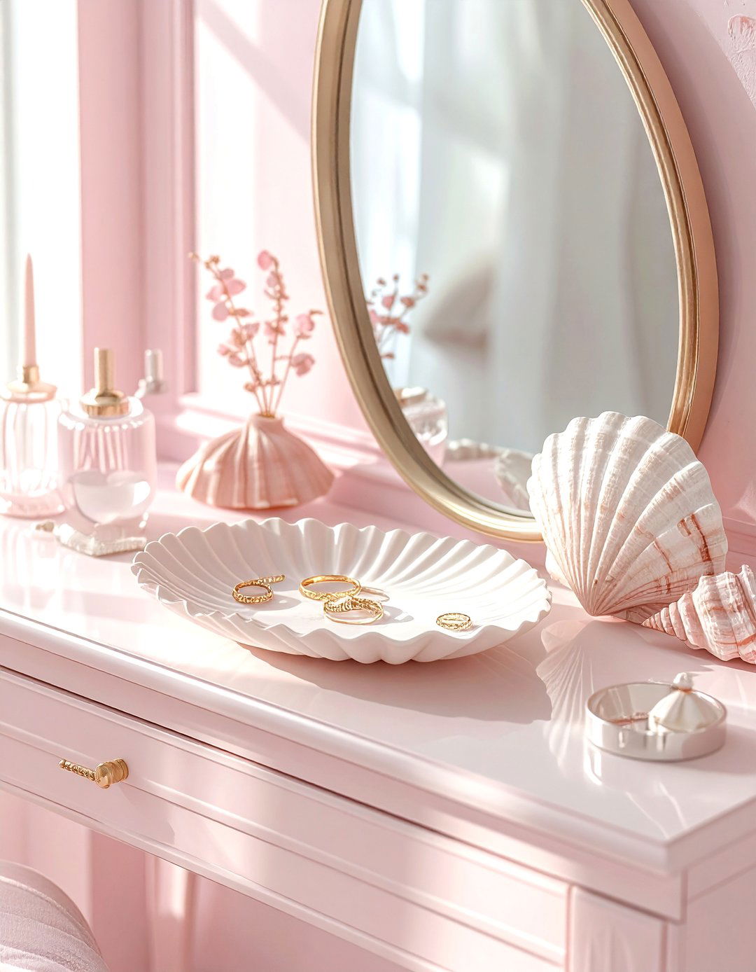 Shell jewelry tray - 30 shell decor ideas