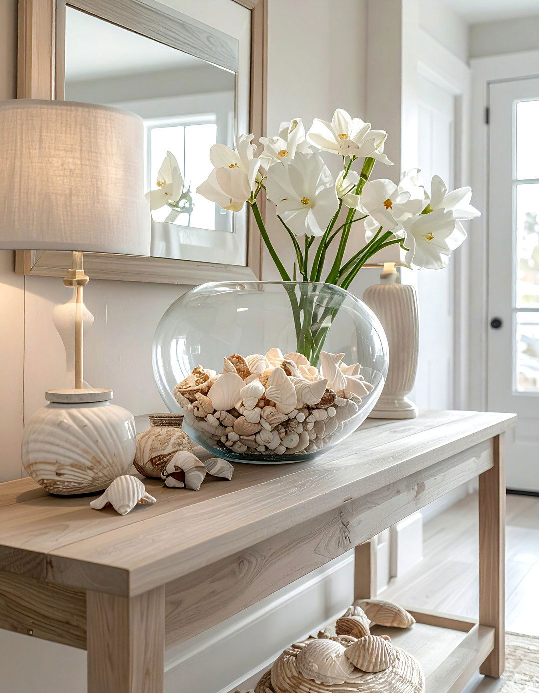 Shell vase filler - 30 shell decor ideas