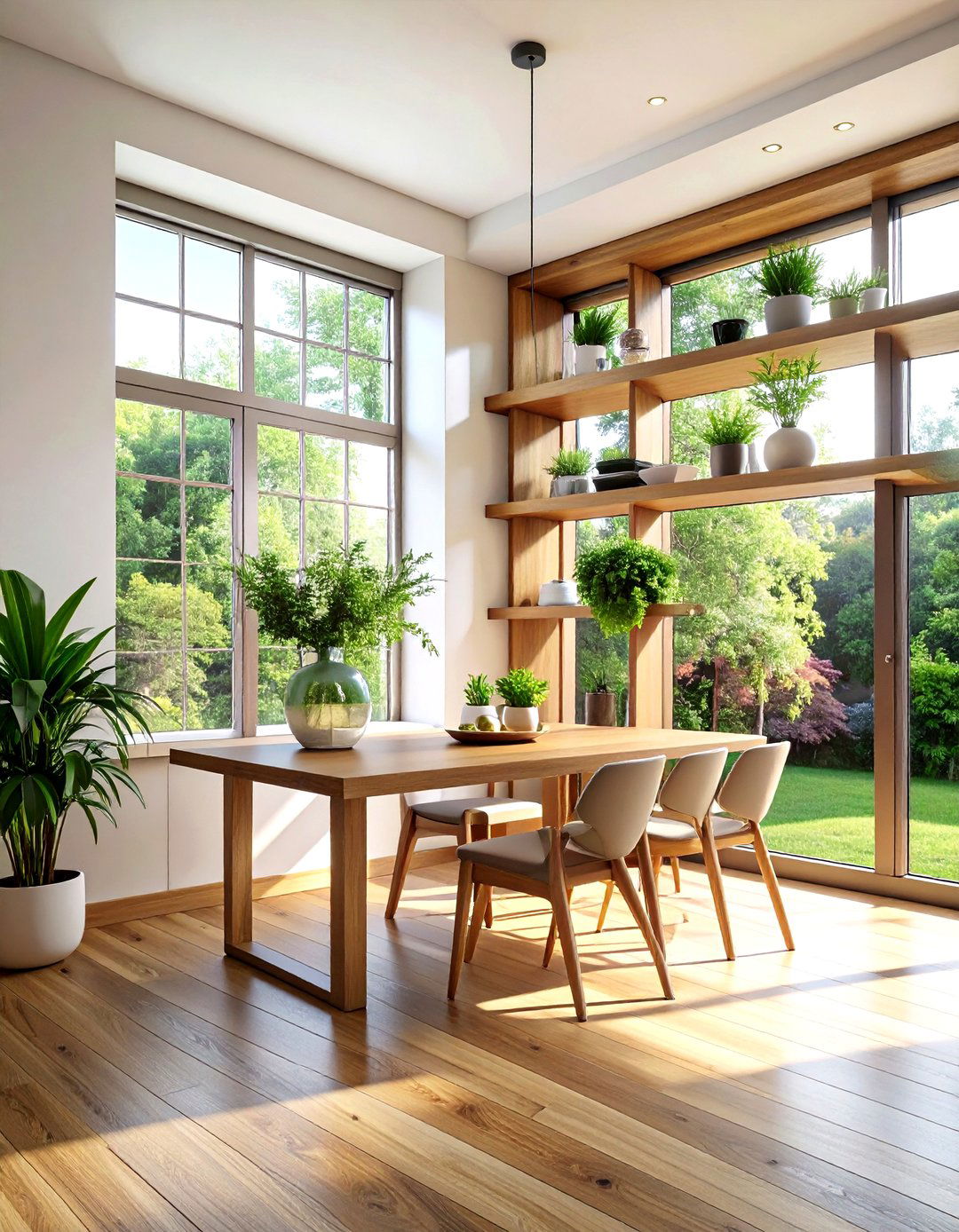 Shelves Around Window - 30 dining room shelving ideas