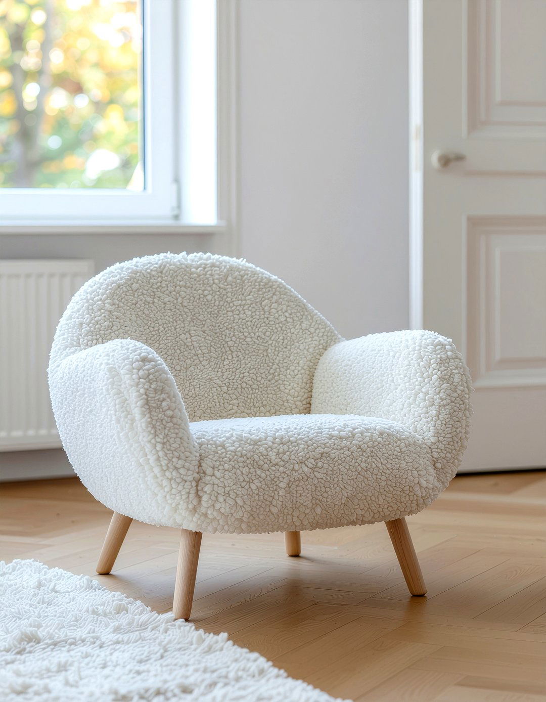 Sherpa Upholstered Armchair - 30 living room lounge chairs