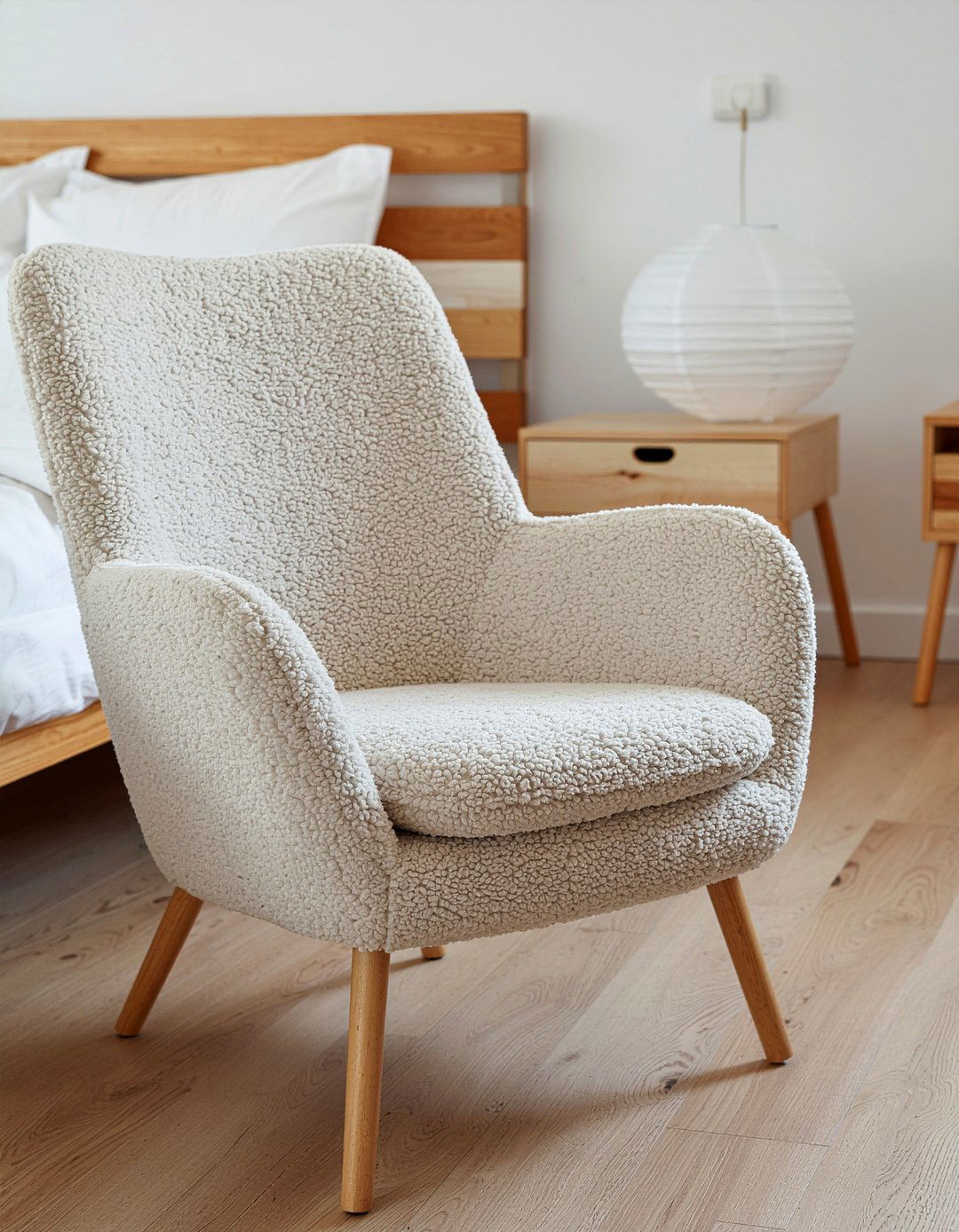 Sherpa accent chair - 30 bedroom reading chairs