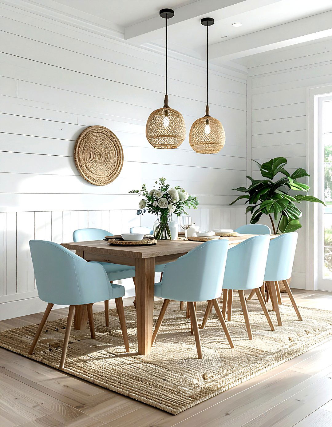 Shiplap Accent Wall - 30 dining room feature wall ideas