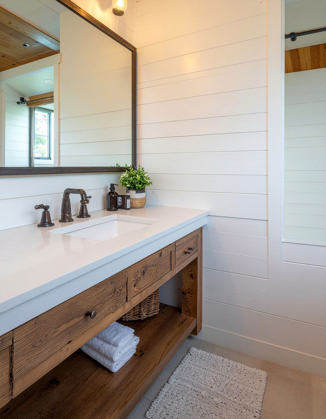 Shiplap Bathroom Niche - 30 bathroom niche ideas