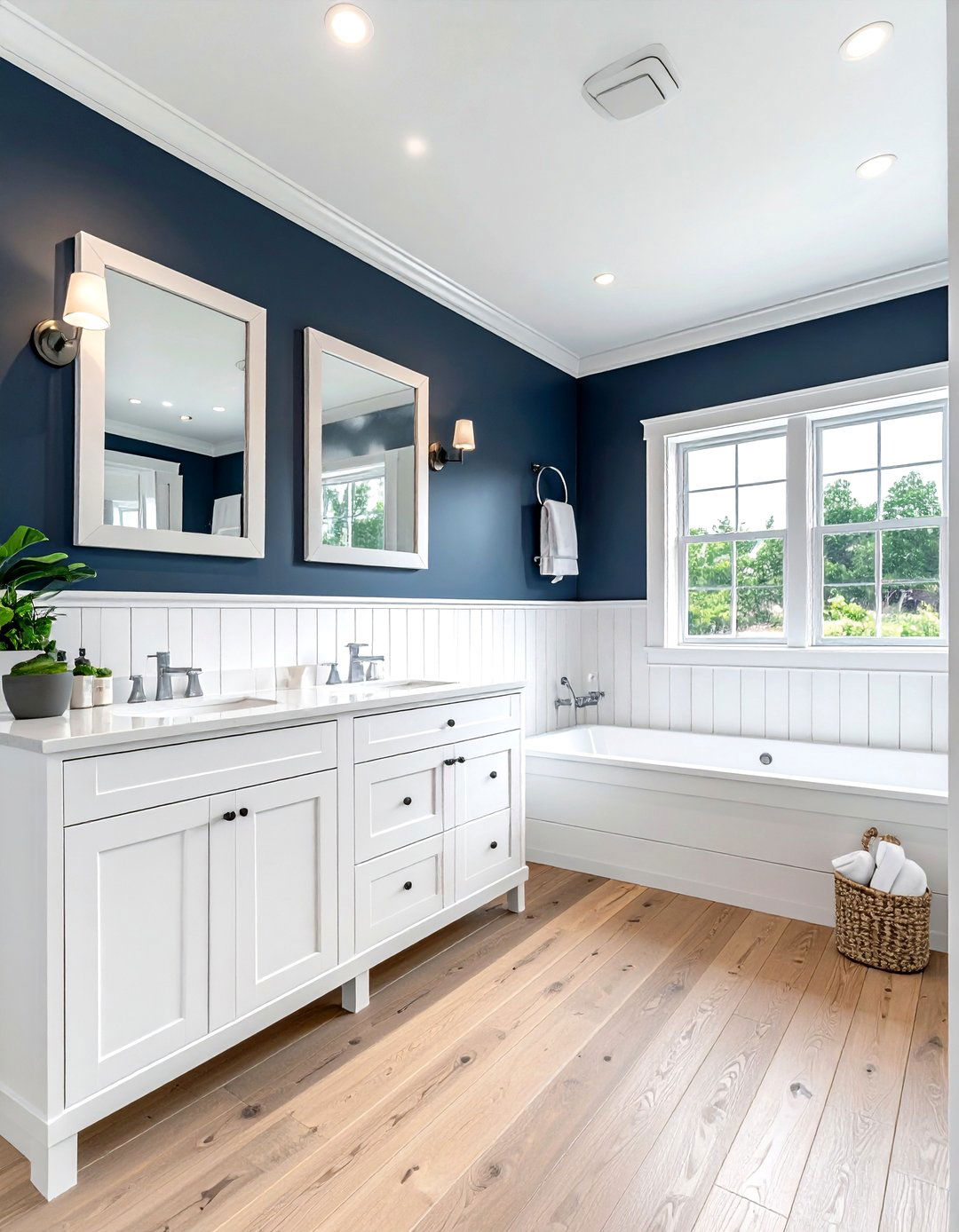 Shiplap Bathroom Wall - 30 wood bathroom ideas