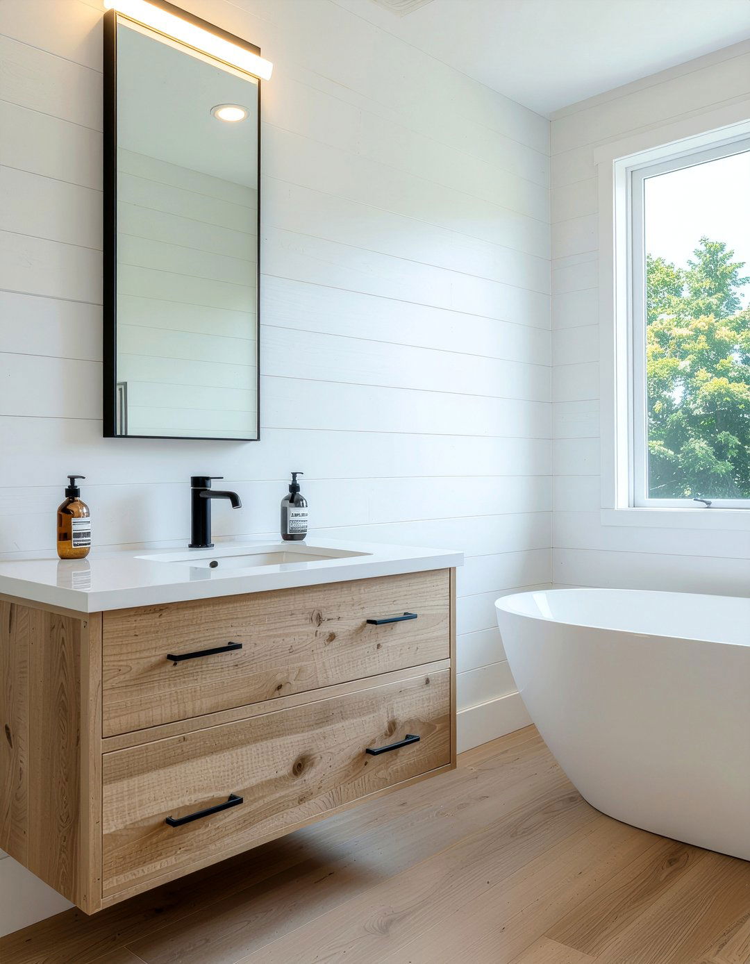 Shiplap Bathroom Walls - 30 bathroom millwork ideas