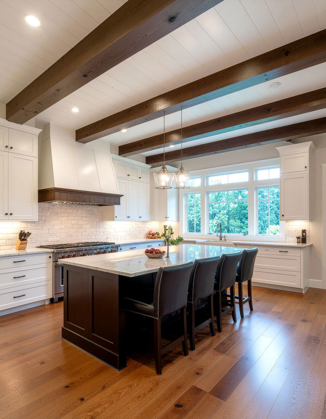 Shiplap Ceiling With Wood Beams - 30 kitchen shiplap ceiling ideas