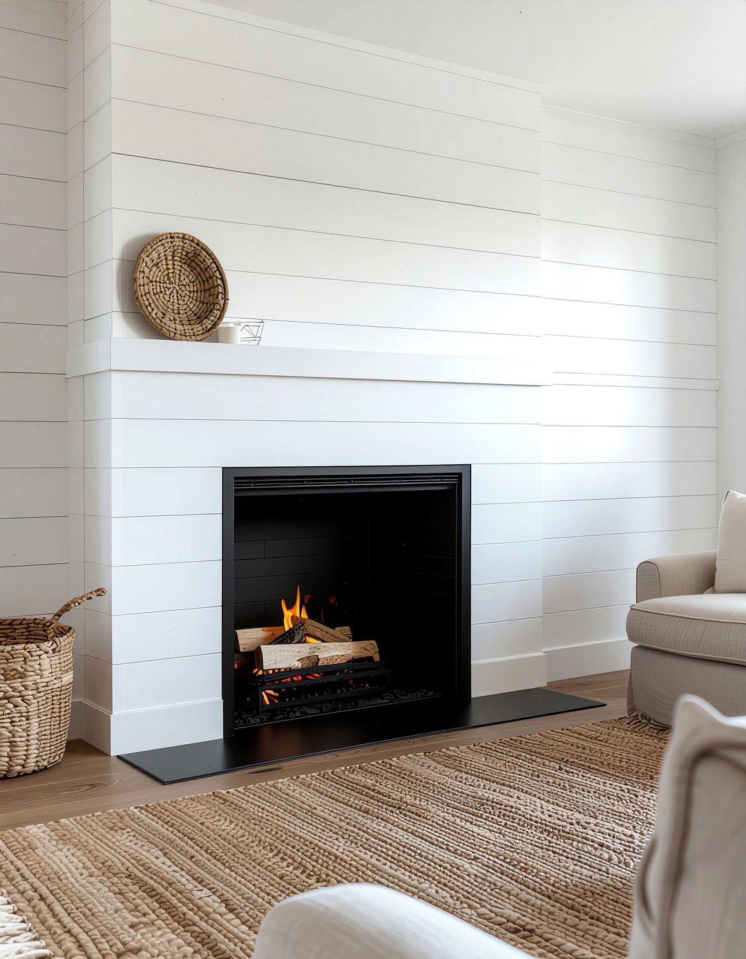 Shiplap Fireplace Wall - 30 fireplace surround ideas