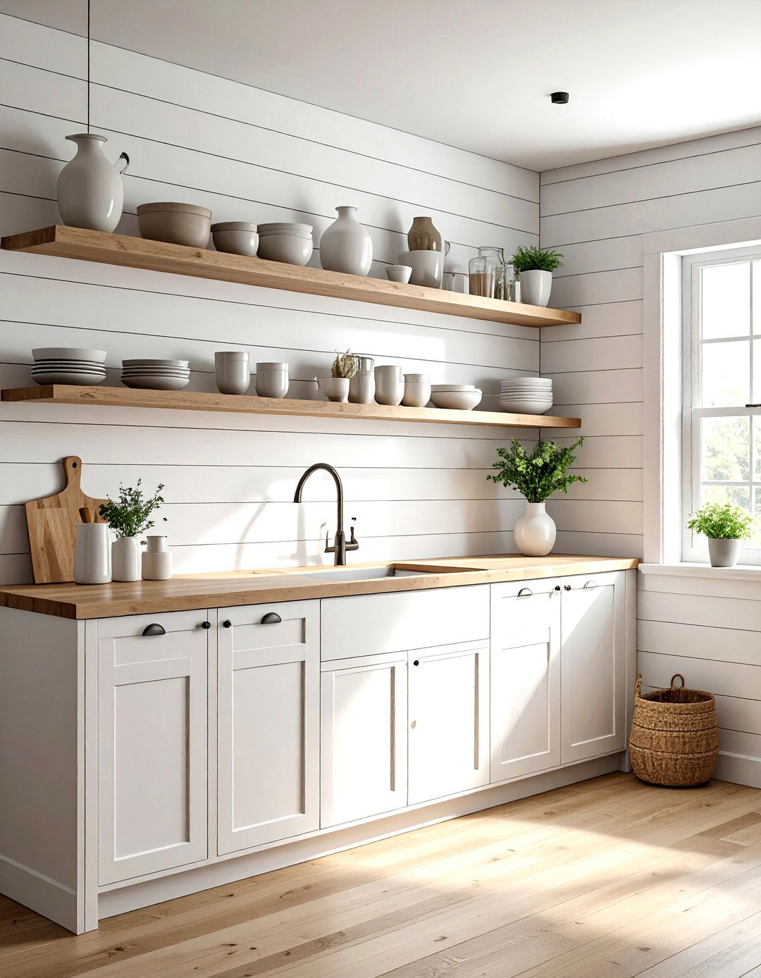 Shiplap Kitchen Wall - 30 kitchen paneling ideas