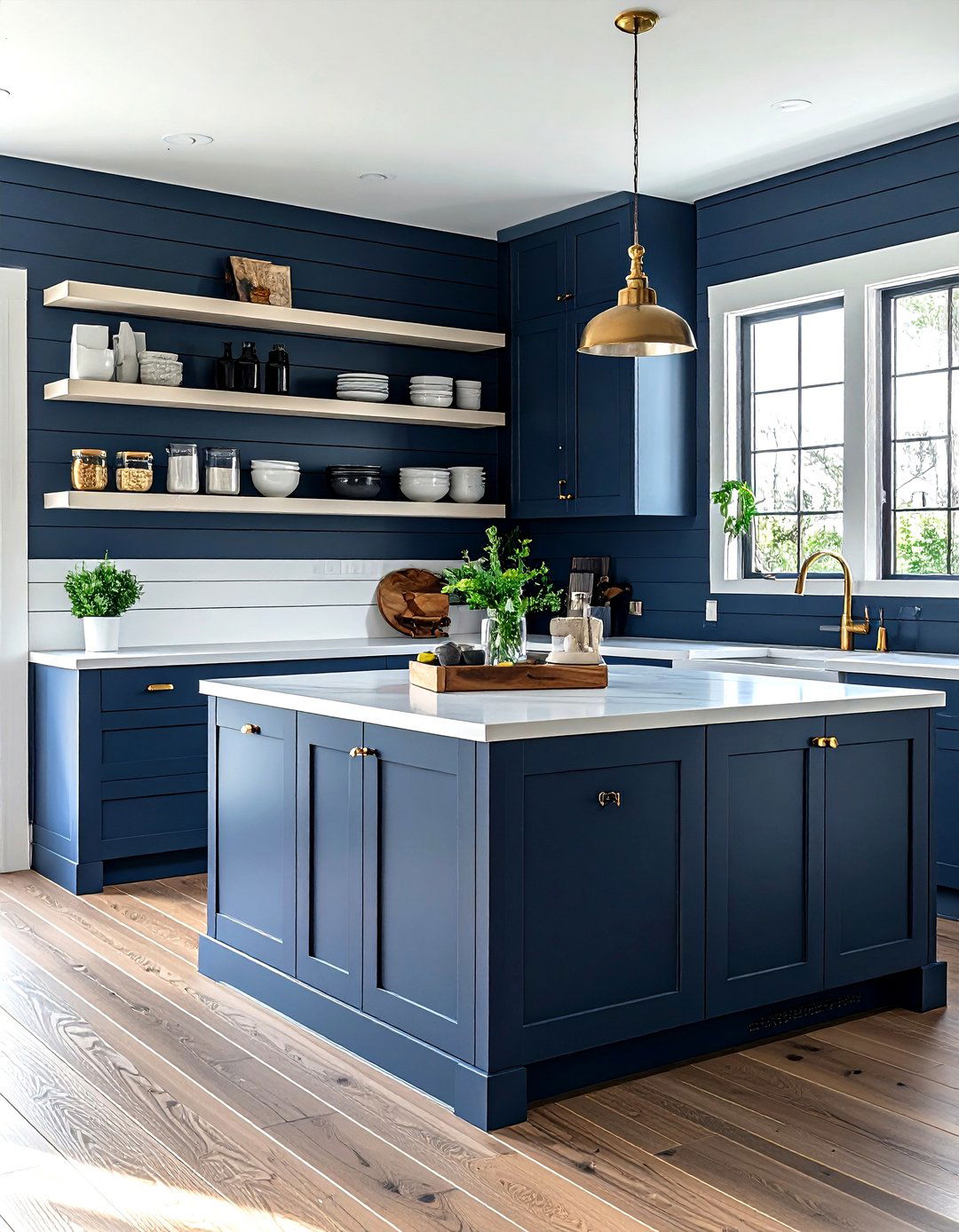 Shiplap Kitchen Wall - 30 kitchen wood wall ideas