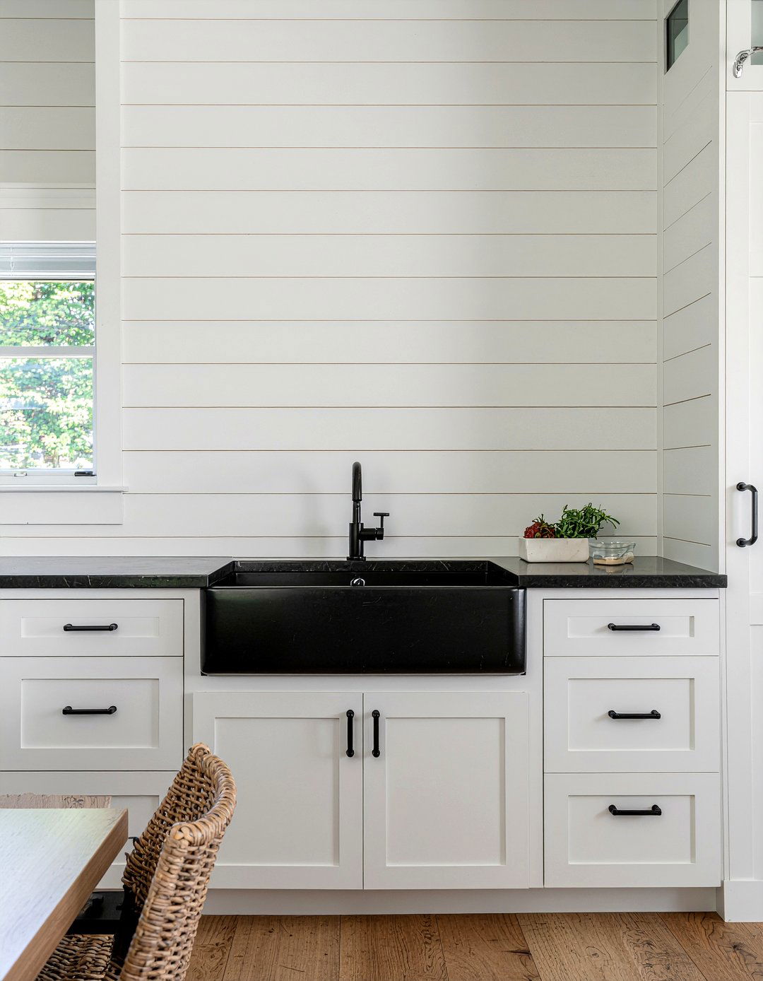 Shiplap Kitchen Wall - 30 kitchen feature wall ideas