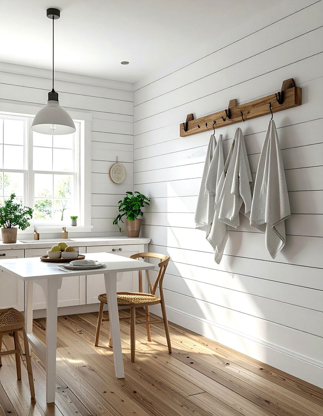 Shiplap Kitchen Walls - 30 farmhouse kitchen ideas