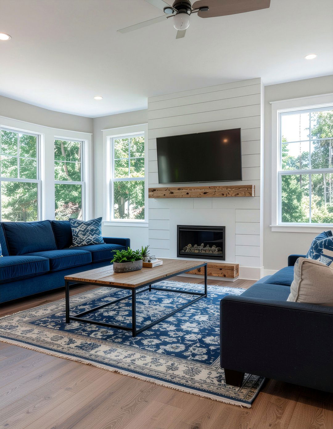 Shiplap TV Wall - 30 living room entertainment center ideas