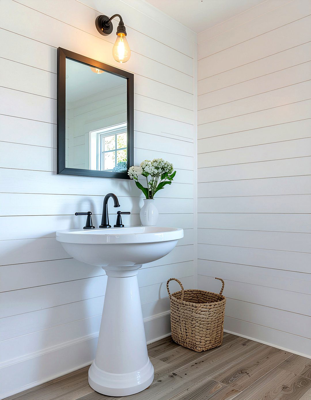 Shiplap Wall - 30 bathroom enhancement ideas