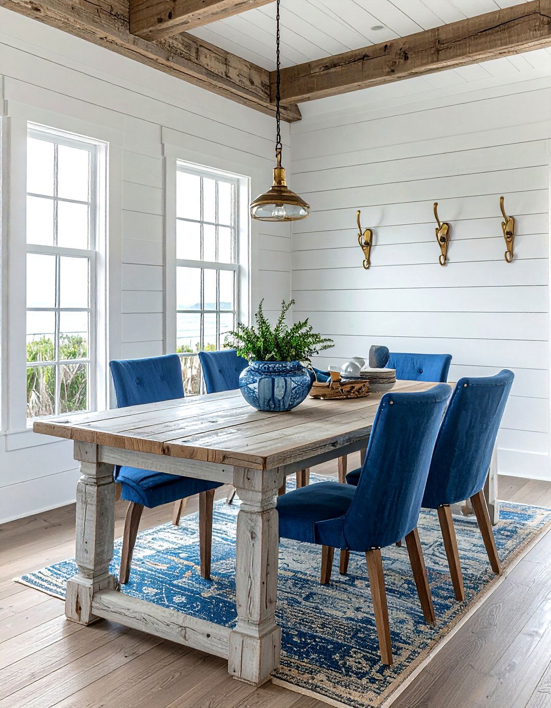 Shiplap Wall Hooks - 30 dining room wall storage ideas