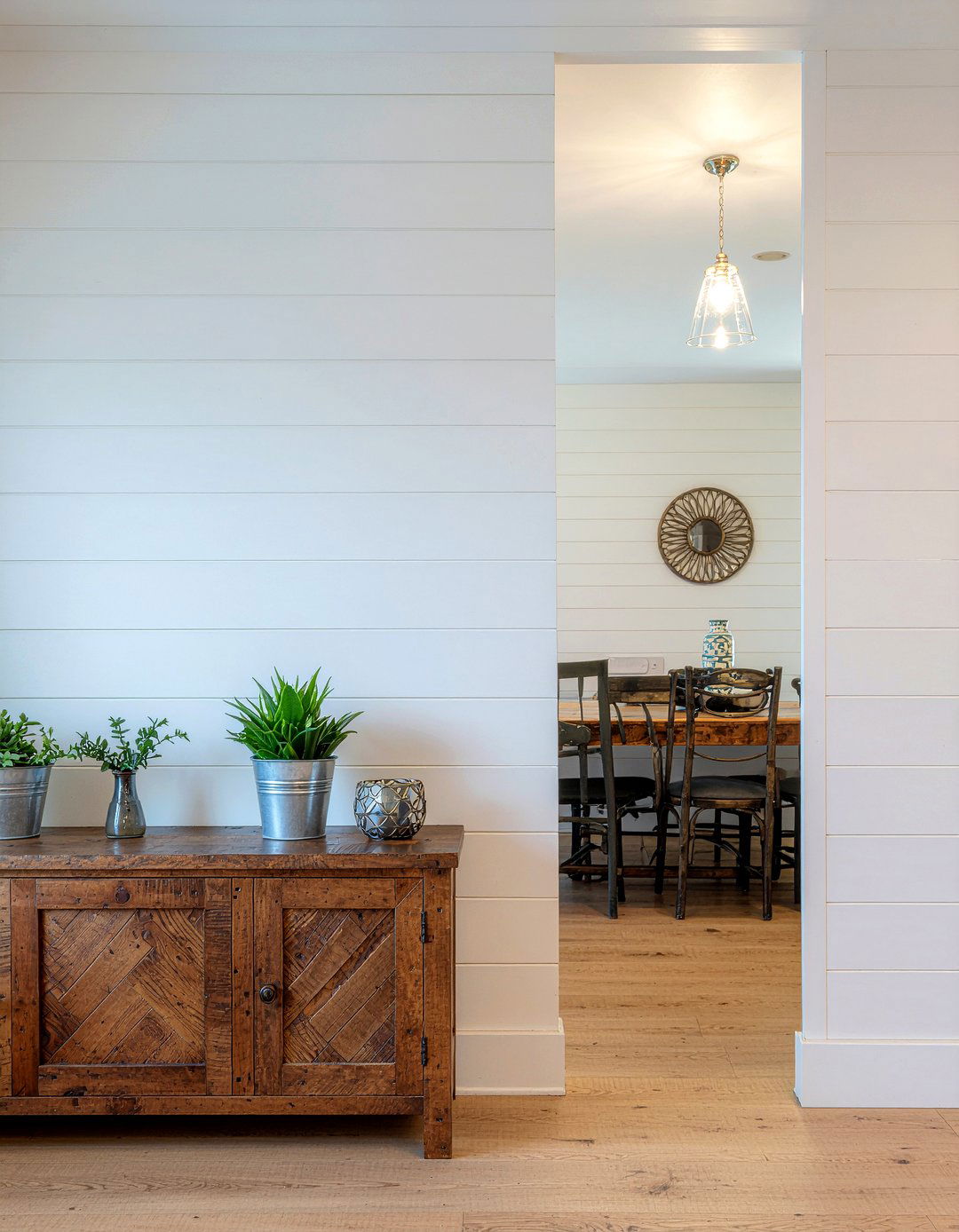 Shiplap Wall Paneling - 30 bungalow dining room ideas