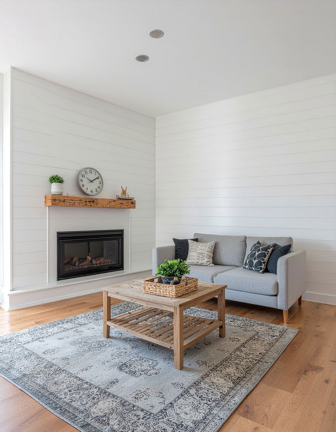 Shiplap Wall Paneling - 30 lake house living room ideas