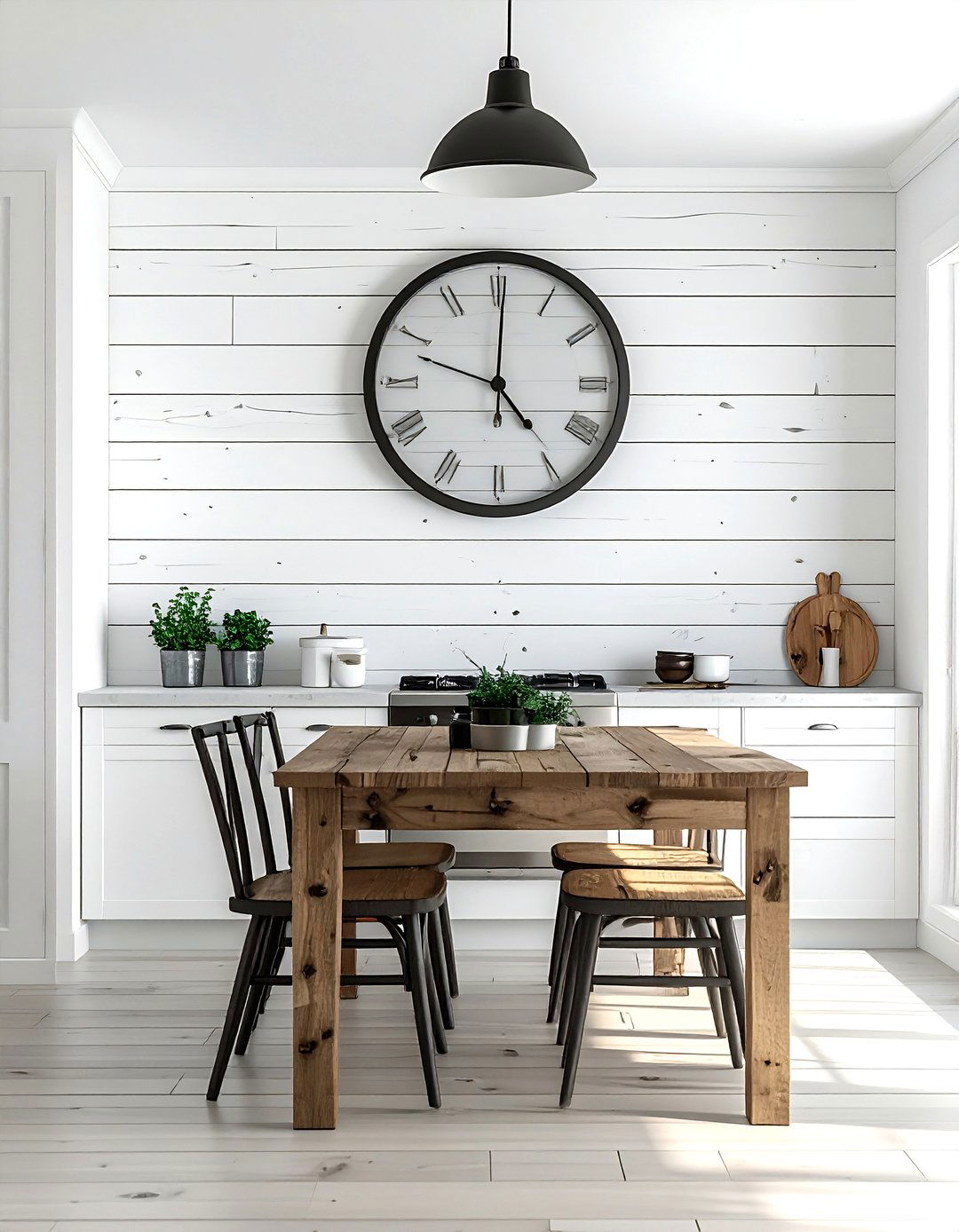 Shiplap Wall Plank Sticker - 30 peel and stick kitchen ideas