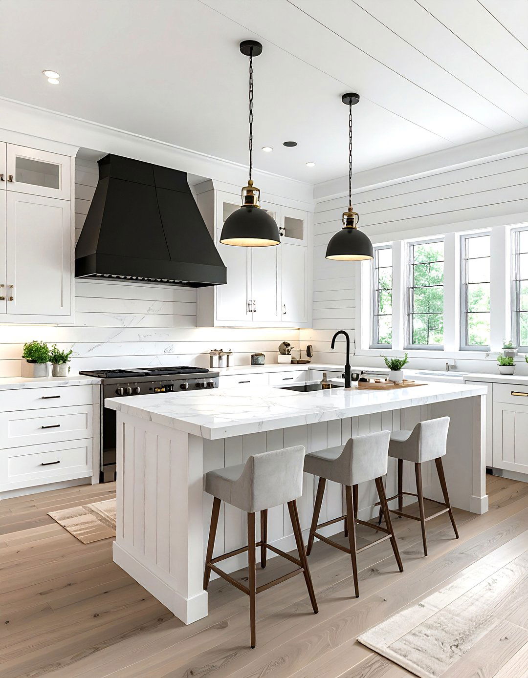 Shiplap Walls - 30 Cape Cod kitchen ideas