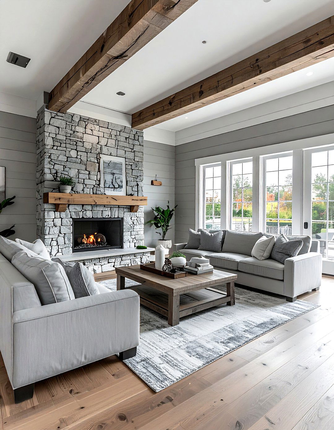 Shiplap Walls Gray Living Room - 30 coastal gray living room ideas