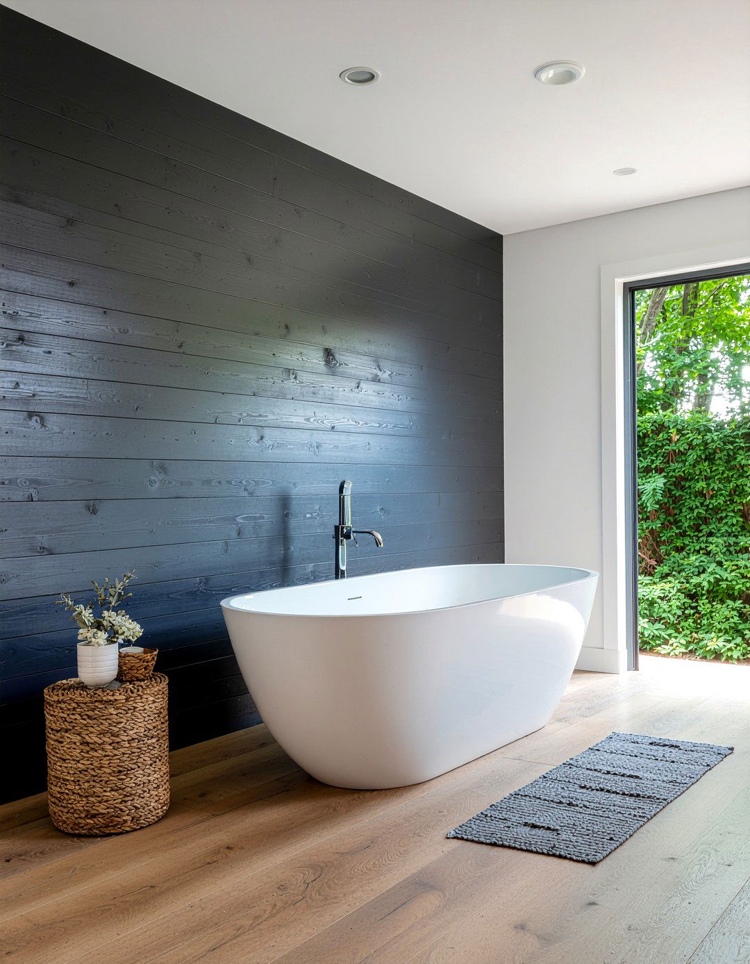 Shiplap accent wall bathroom - 30 bathroom shiplap ideas