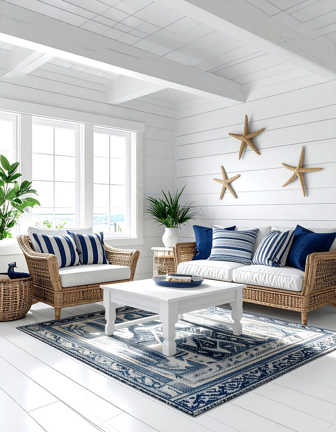 Shiplap ceiling beams - 30 living room beam ideas