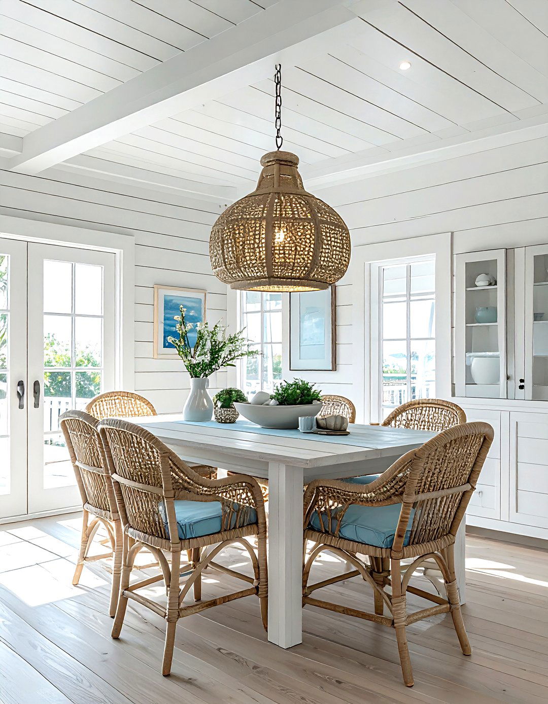 Shiplap dining room ceiling - 30 dining room ceiling design ideas
