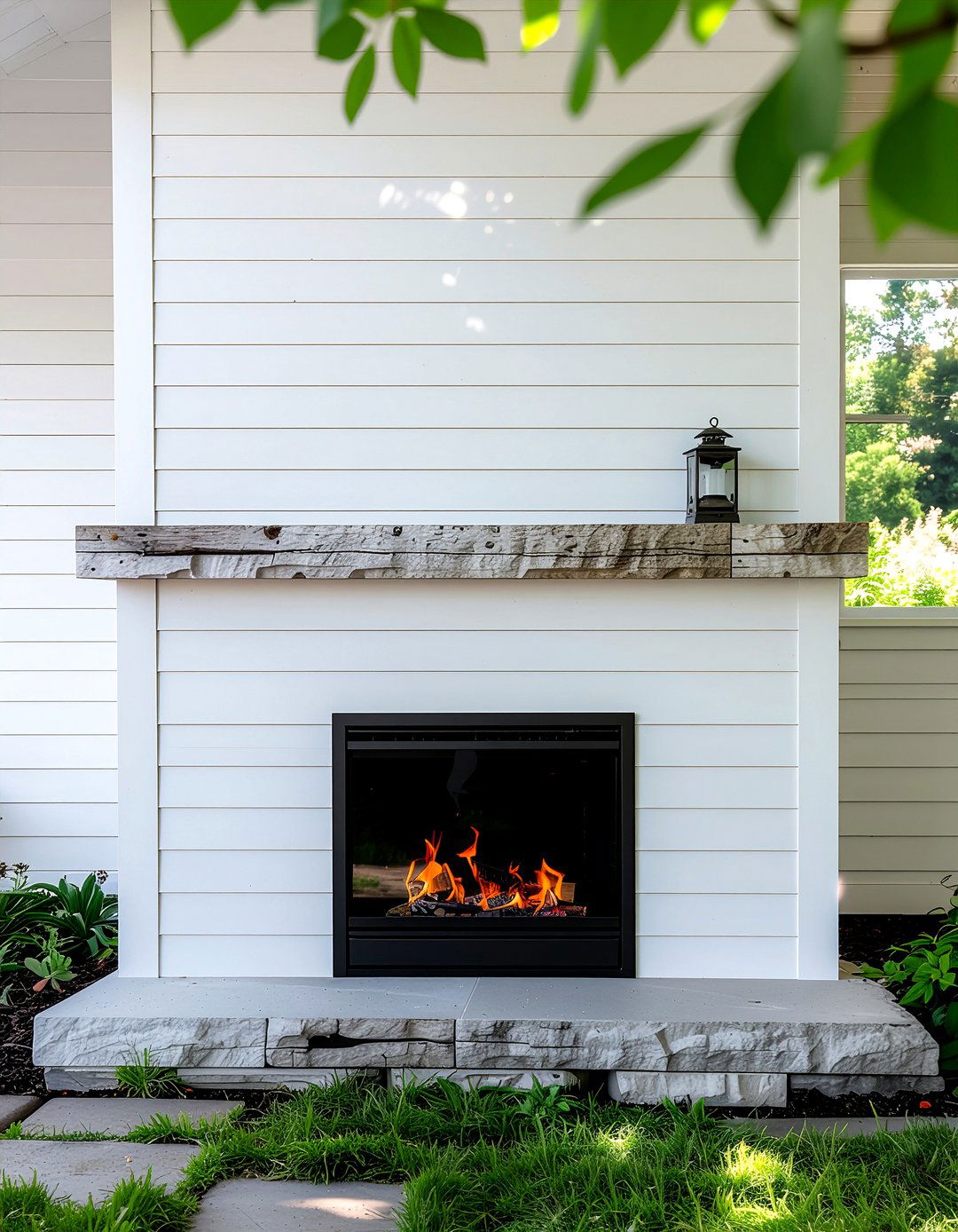 Shiplap electric fireplace wall - 30 electric fireplace ideas