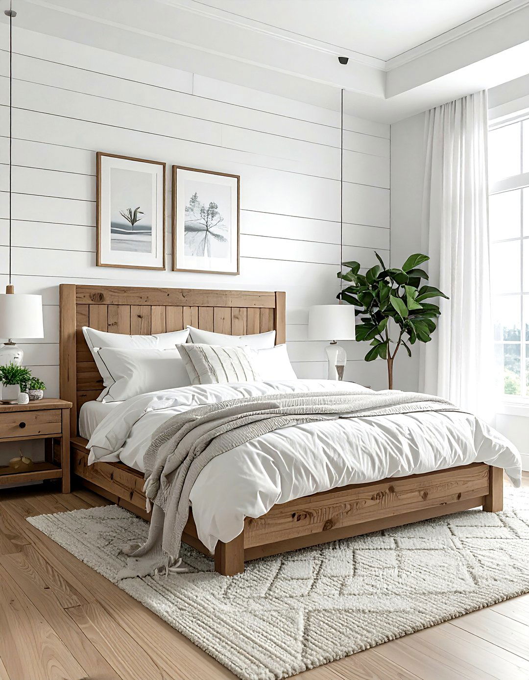 Shiplap headboard wall - 30 shiplap wall ideas