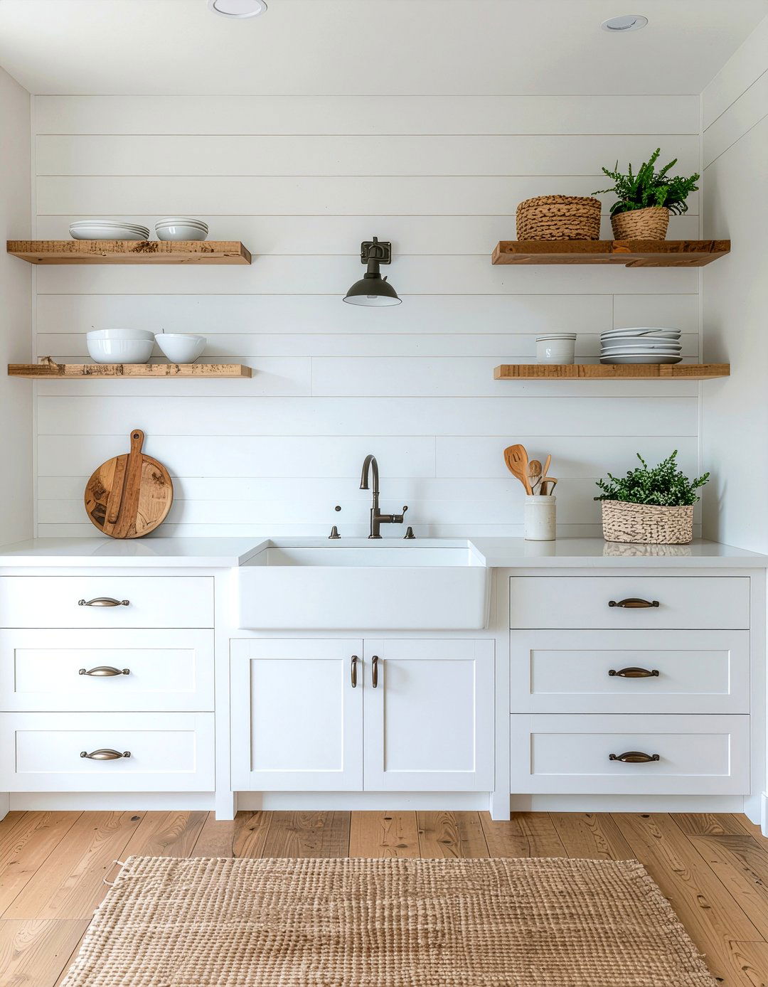Shiplap kitchen walls - 30 beach kitchen ideas