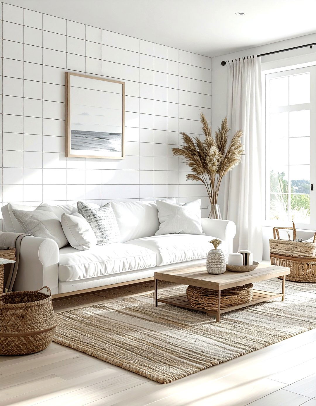 Shiplap wall - 30 living room molding ideas