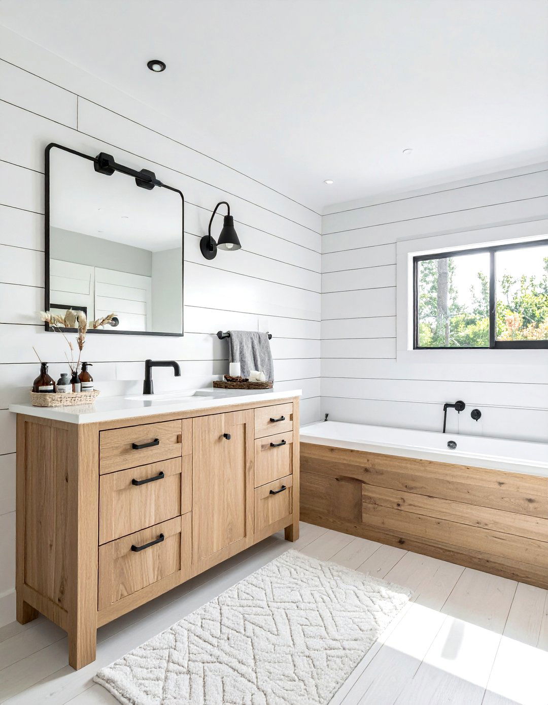 Shiplap walls - 30 Fixer Upper bathroom ideas