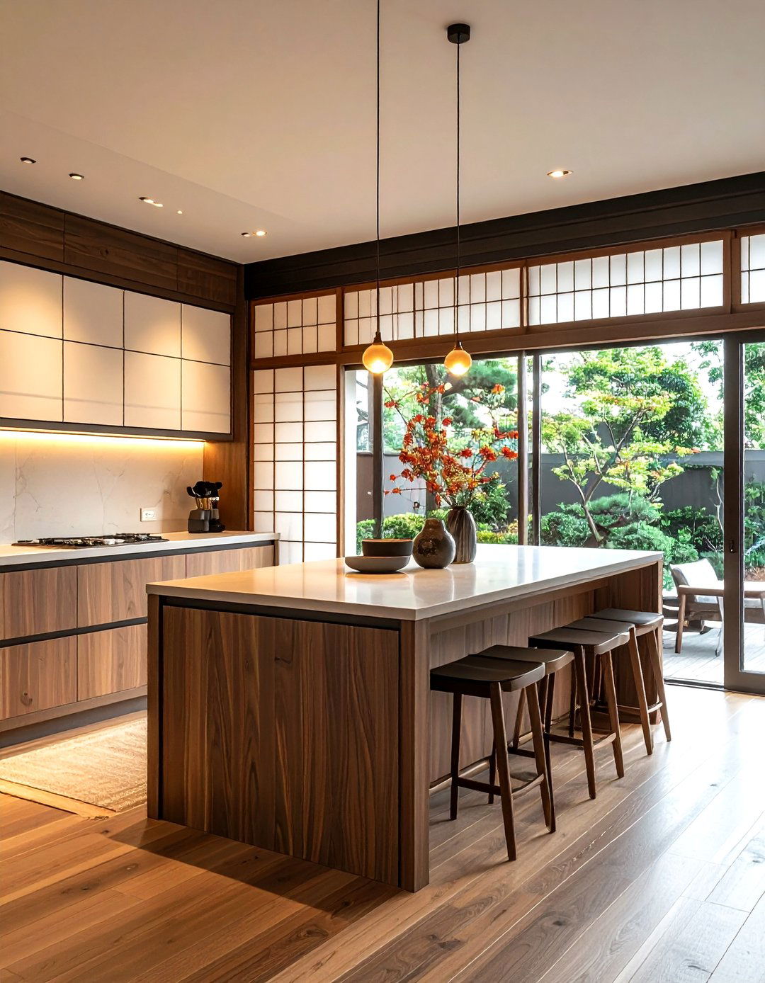 Shoji Screen Kitchen Partition - 30 zen kitchen ideas
