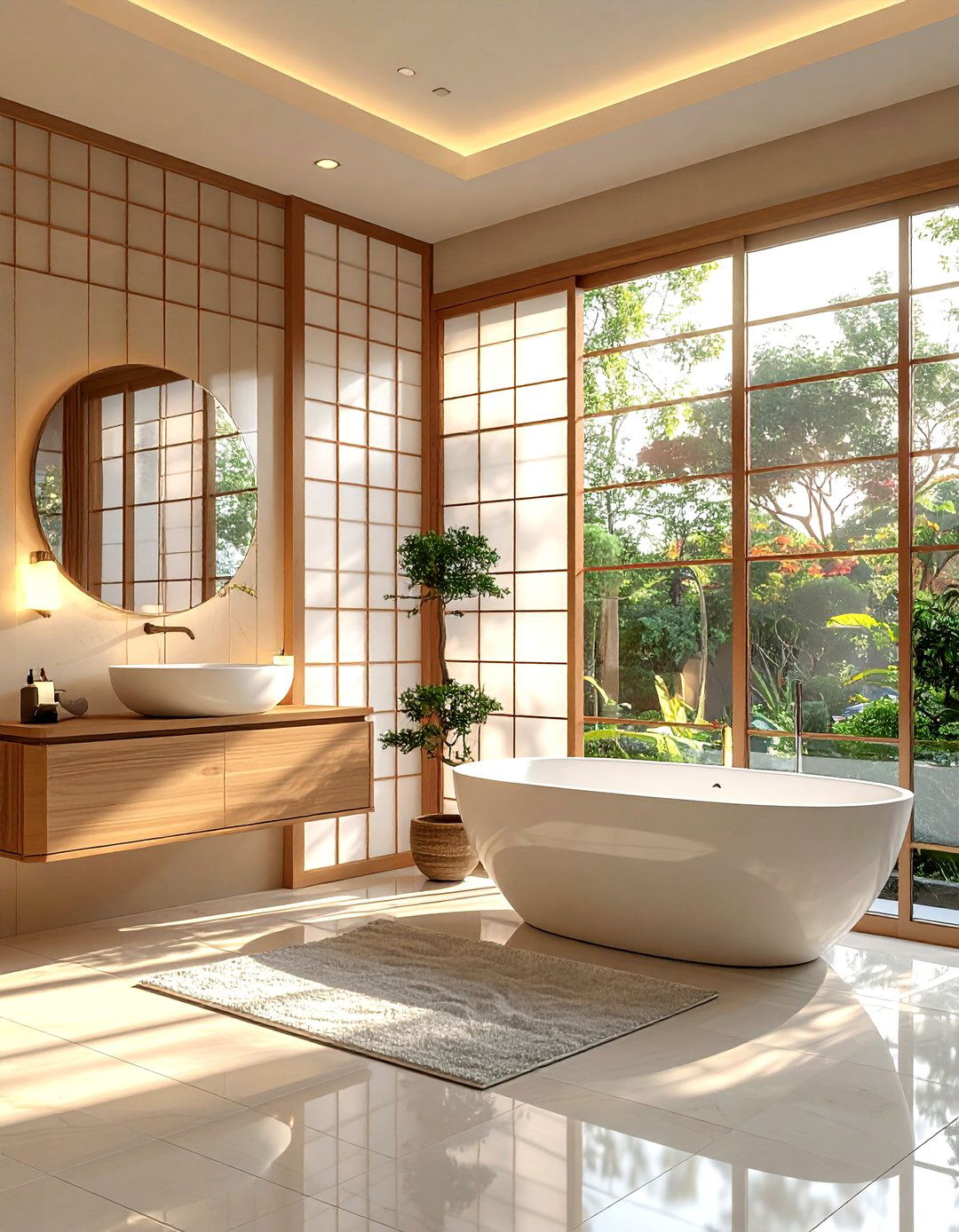 Shoji screen bathroom - 30 zen bathroom ideas