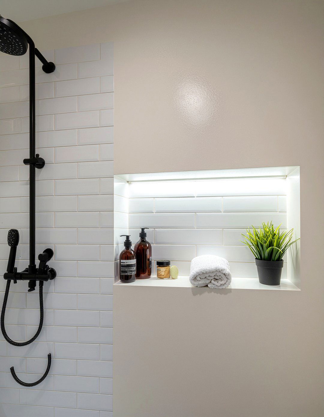 Shower Niche - 30 bathroom recessed shelf ideas