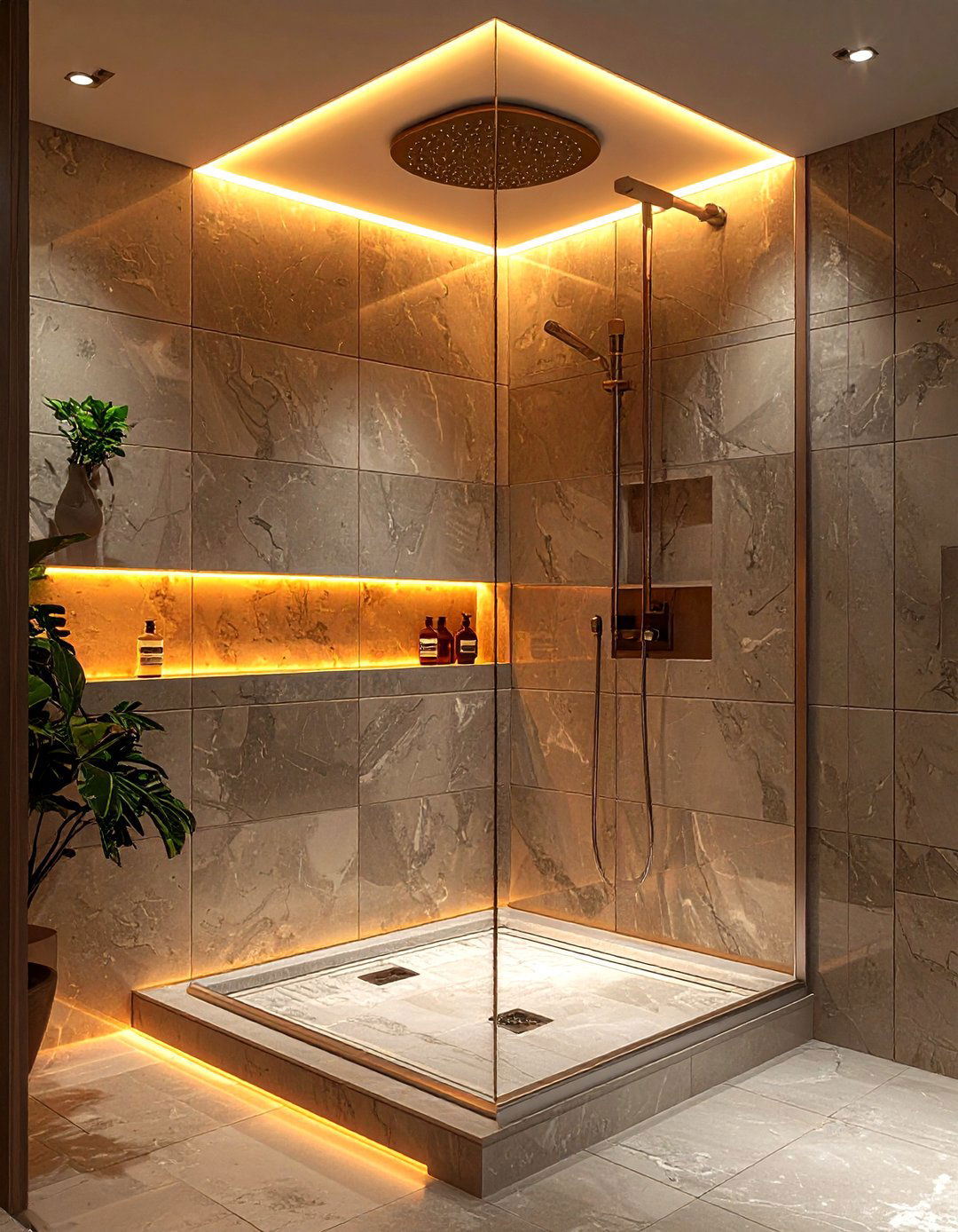 Shower Niche Lighting - 30 bathroom ambient lighting ideas