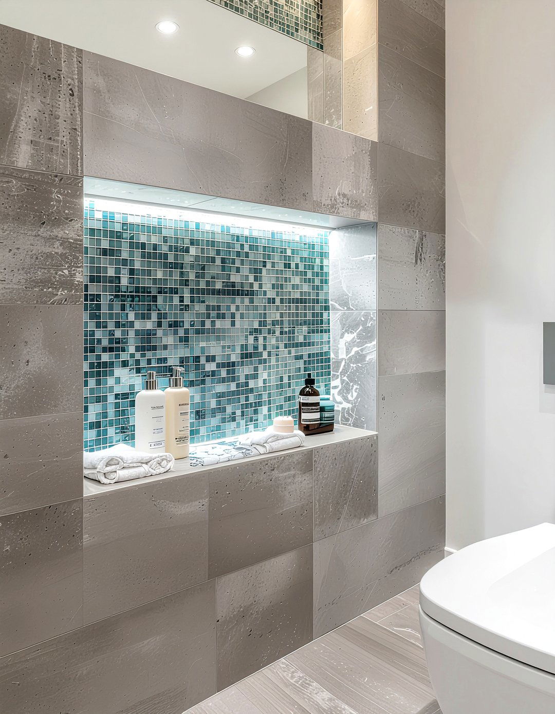 Shower wall niche - 30 bathroom proportion ideas