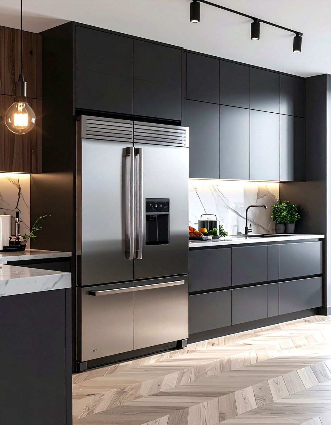 Side By Side Built In Refrigerator - 30 built-in refrigerator kitchen ideas