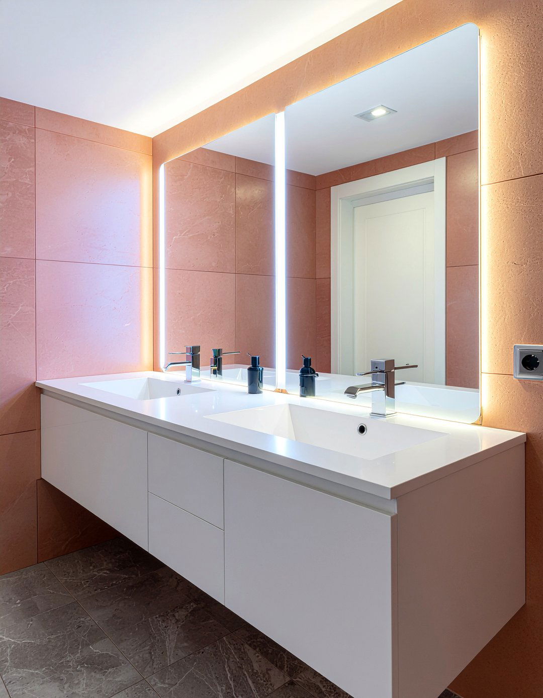 Side Lit LED Mirror - 30 LED bathroom mirror ideas