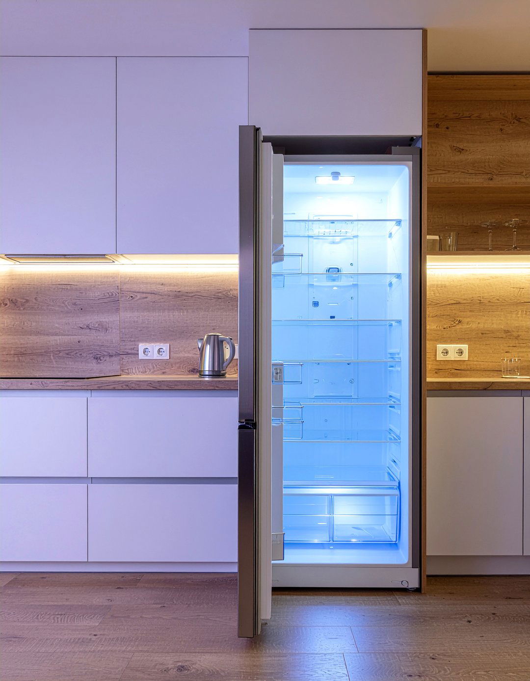 Side by side refrigerator LED lighting - 30 side-by-side refrigerator kitchen ideas