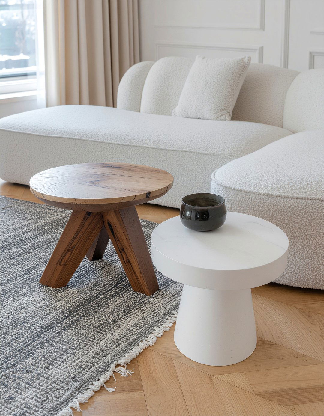 Side tables - 30 low cost living room ideas
