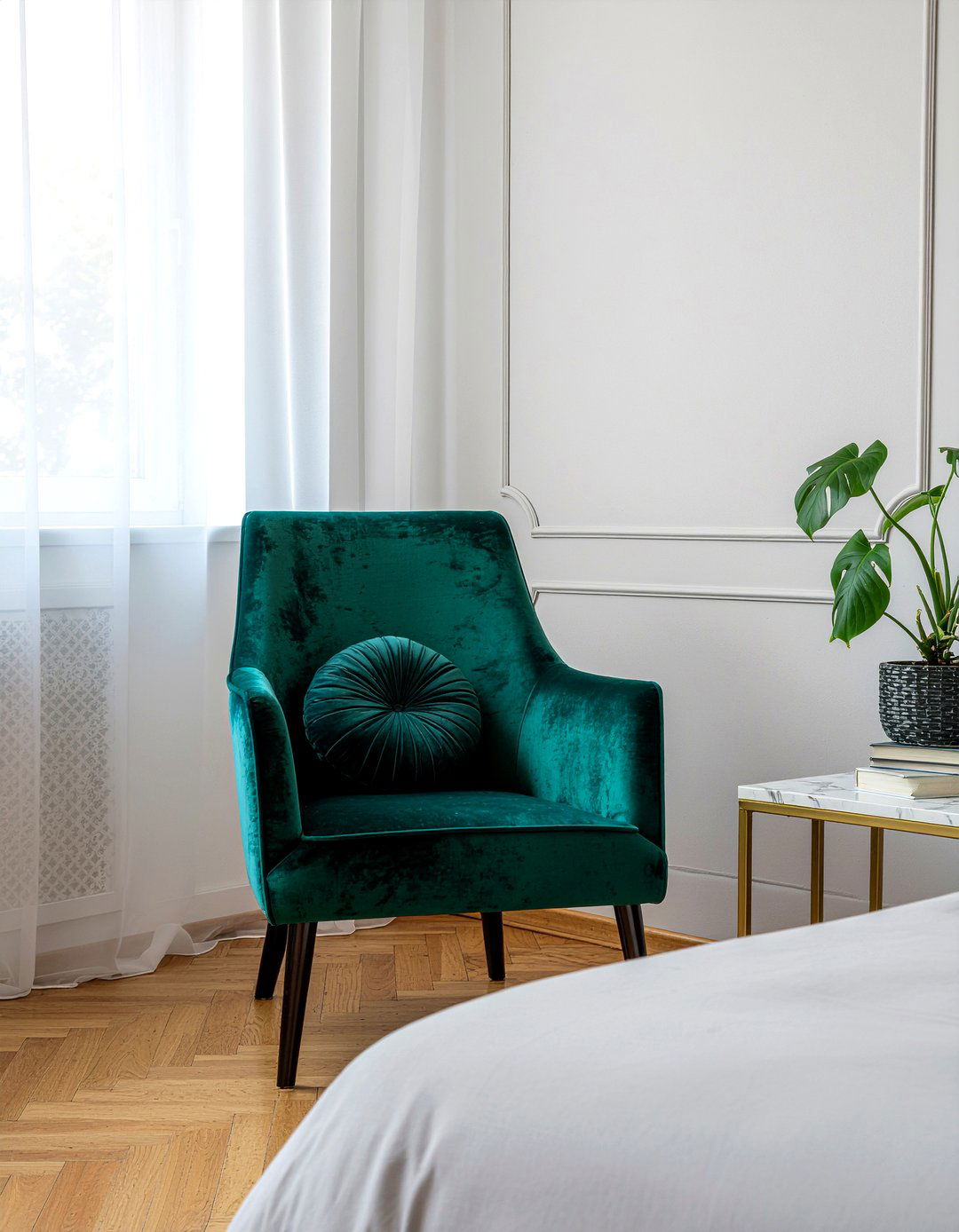 Silk Accent Chair - 30 silk bedroom ideas