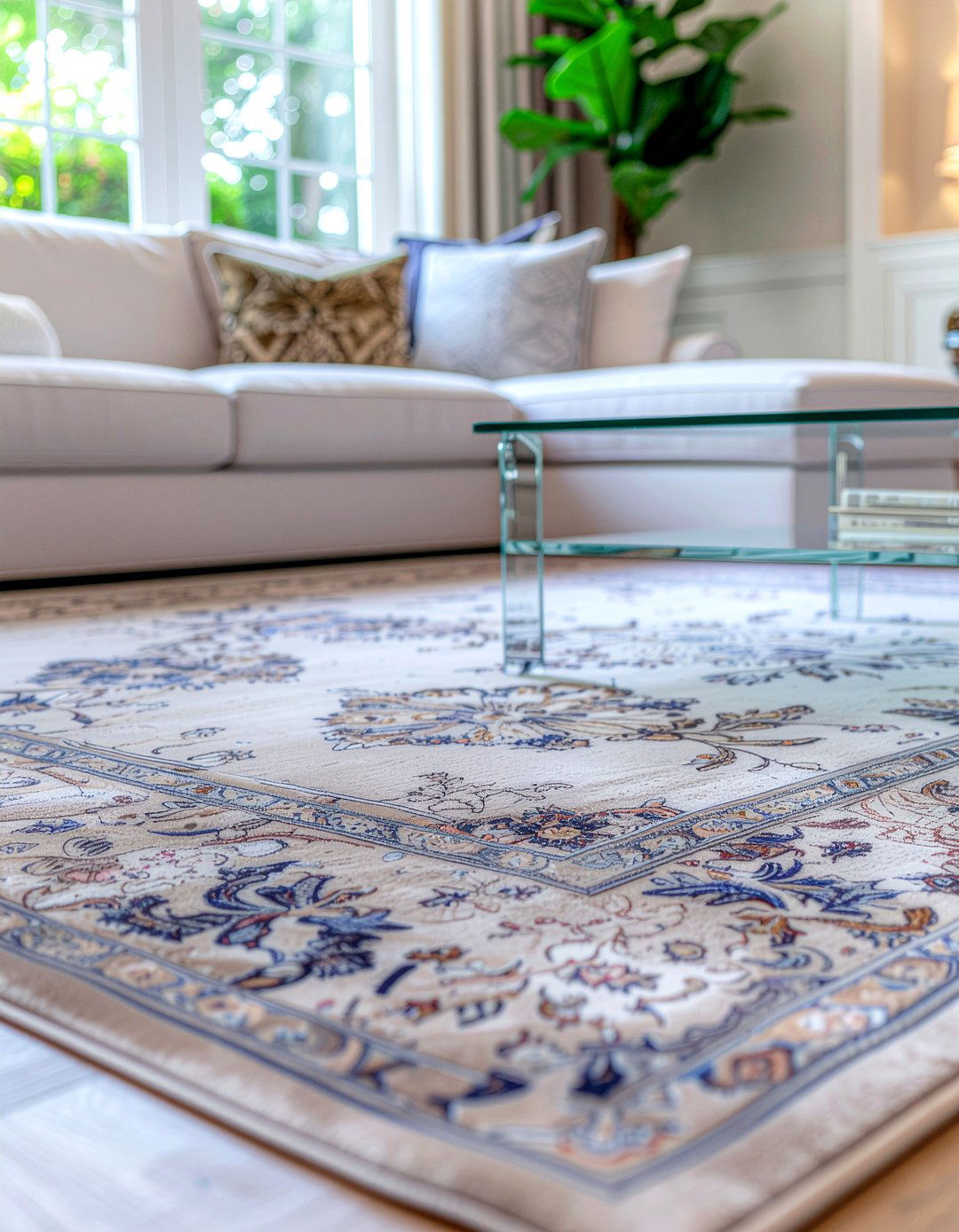 Silk Area Rug - 30 silk living room ideas