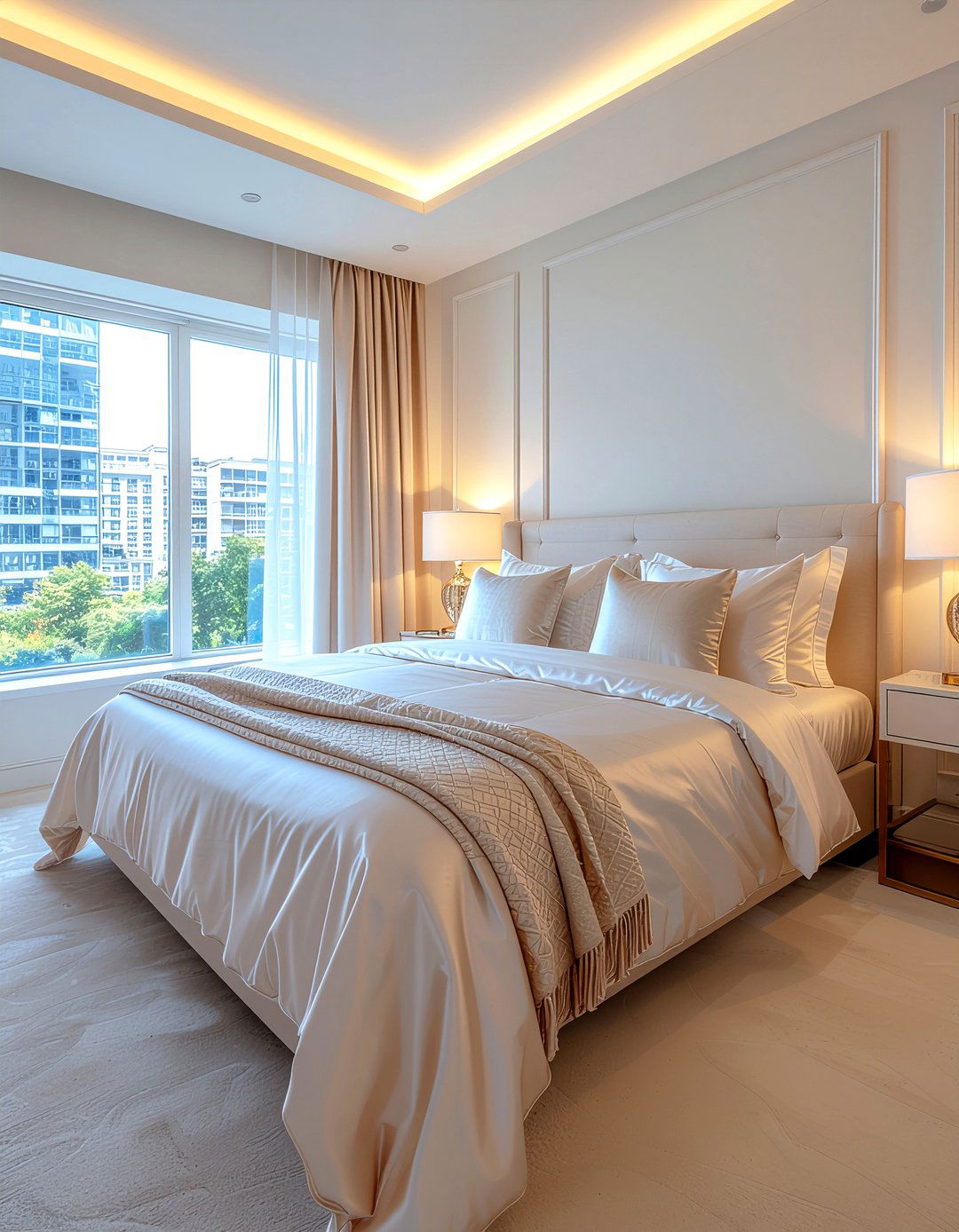 Silk Bedding - 30 grand bedroom ideas