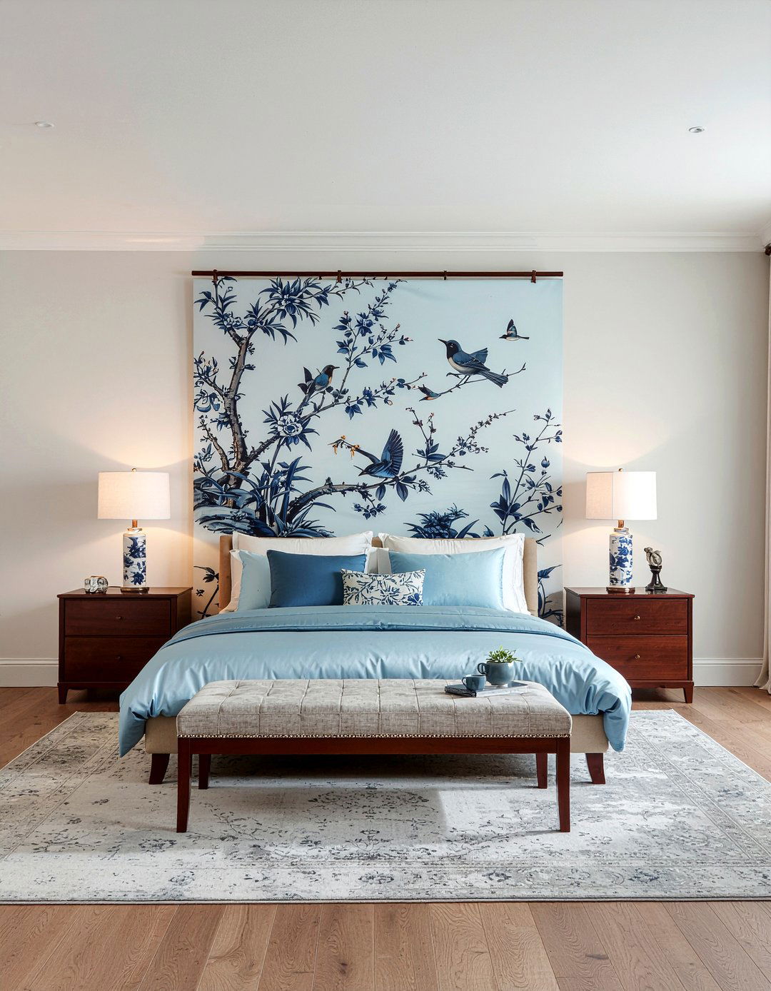 Silk Chinoiserie Screen - 30 bedroom screen ideas