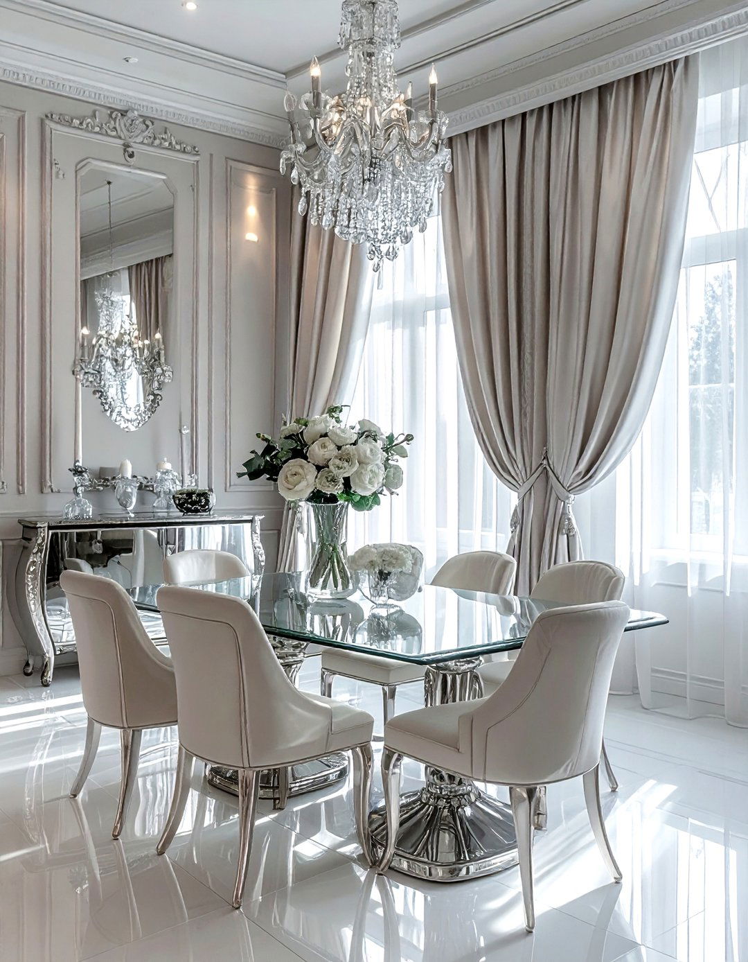 Silk Dining Room Curtains - 30 dining room curtain ideas