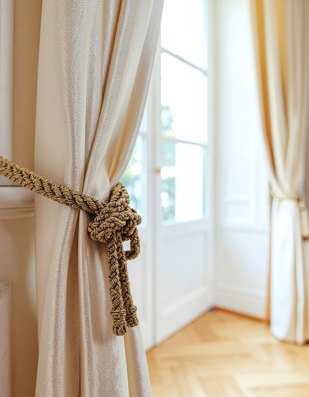 Silk Drape Tie Backs - 30 silk bedroom ideas