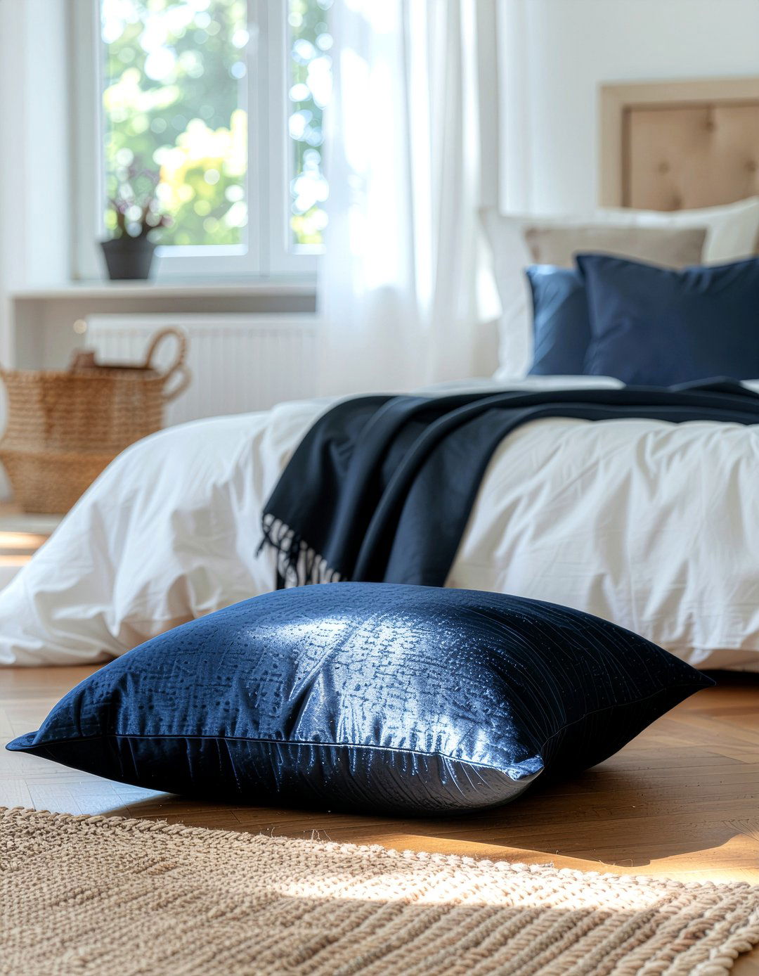 Silk Floor Cushion - 30 silk bedroom ideas