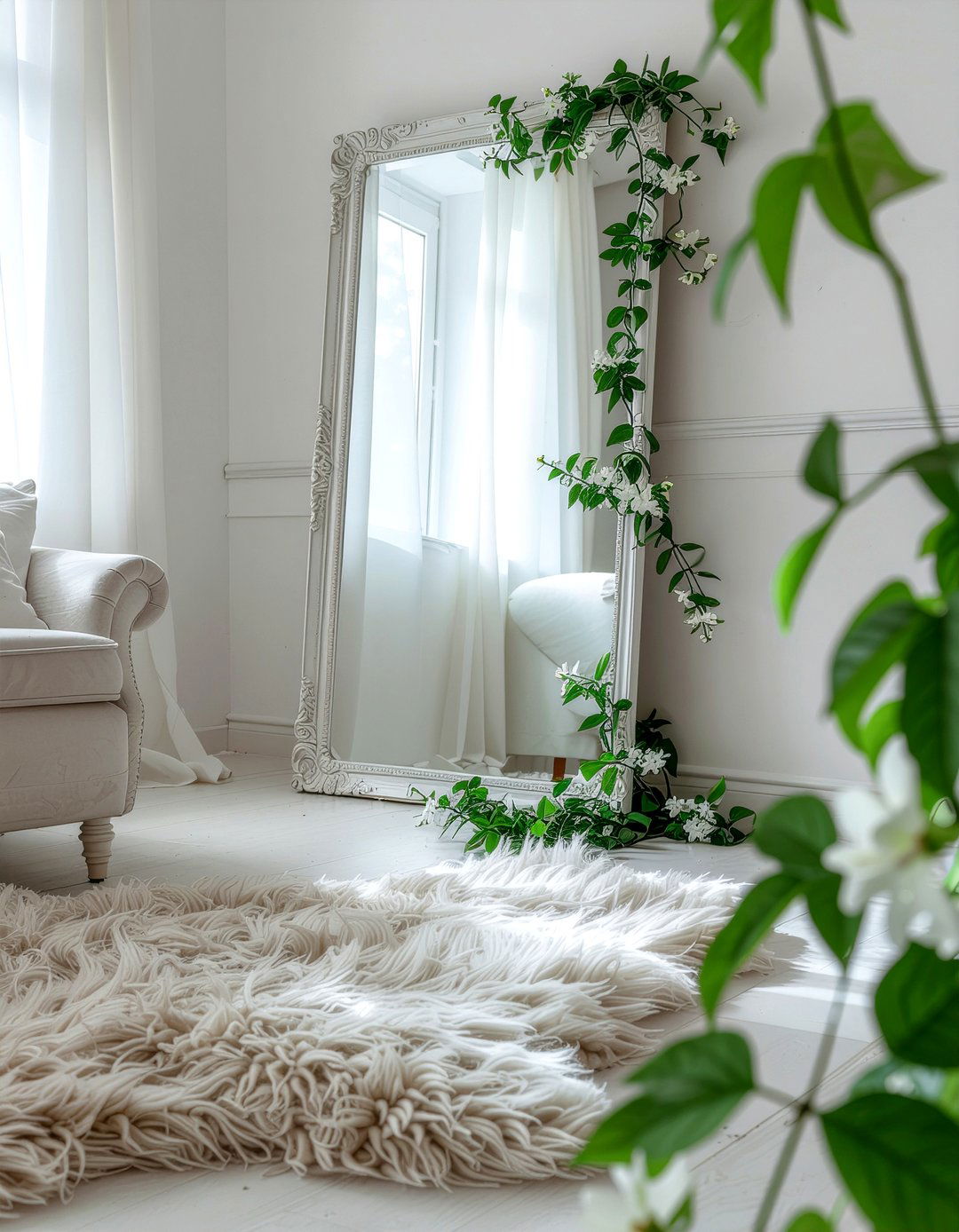 Silk Jasmine Vine - 30 bedroom faux flowers