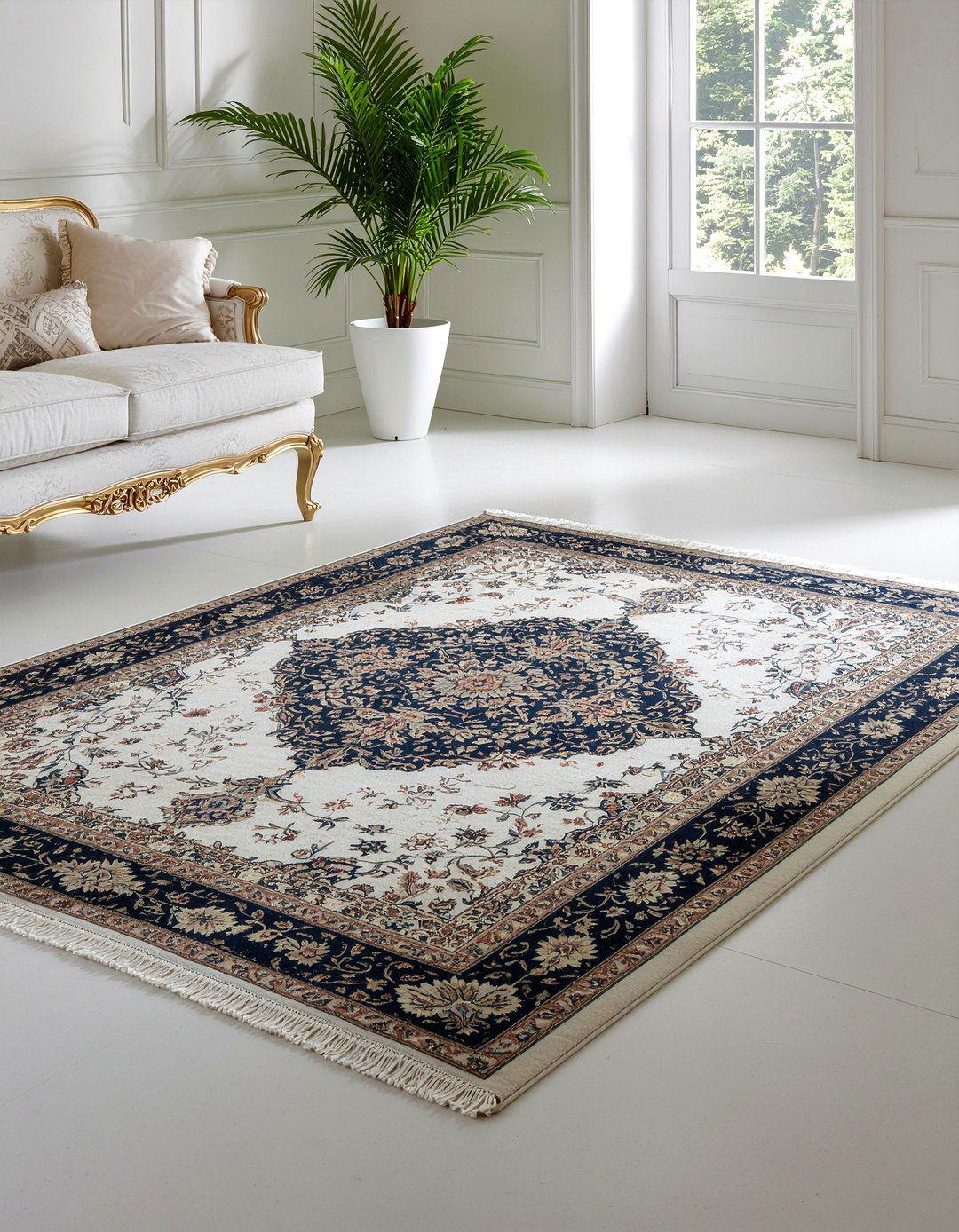 Silk Medallion Rug - 30 living room oriental rugs