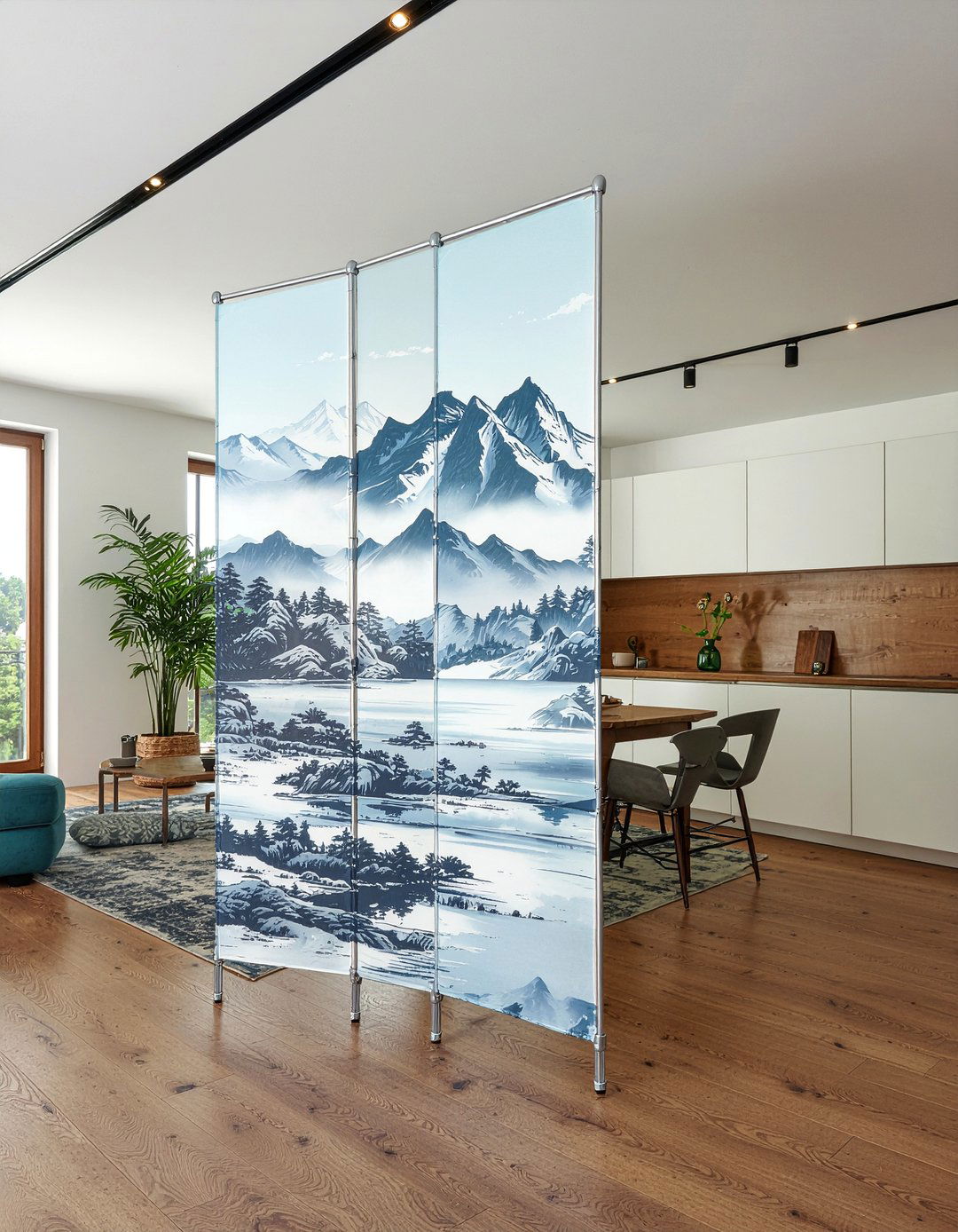 Silk Panel Screen - 30 silk living room ideas